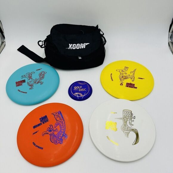 Xcom Disc Golf Beginner Starter Set with 4 Discs Easy to Carry Bag Ultimate - Picture 1 of 12